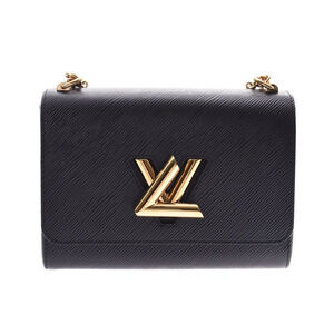 Louis Vuitton Epi Twist Noir Black Leather Chain Shoulder Bag